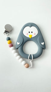 Penguin teether with Clip
