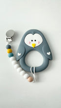 Load image into Gallery viewer, Penguin teether with Clip